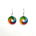 #110 - Rainbow Spiral Earrings