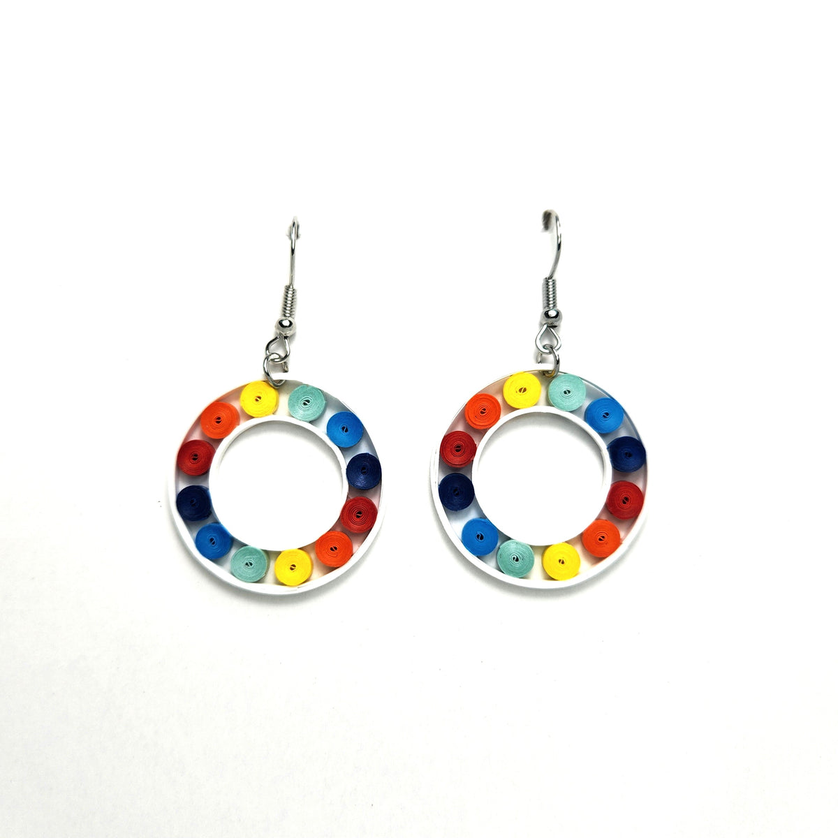 #118 - Rainbow Dot Earrings