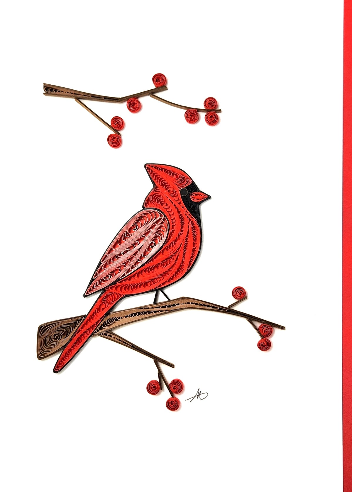 #253 - Cardinal with red berry