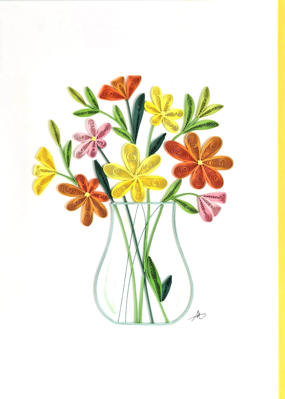#346 - Orange and Yellow Flowers In Vase