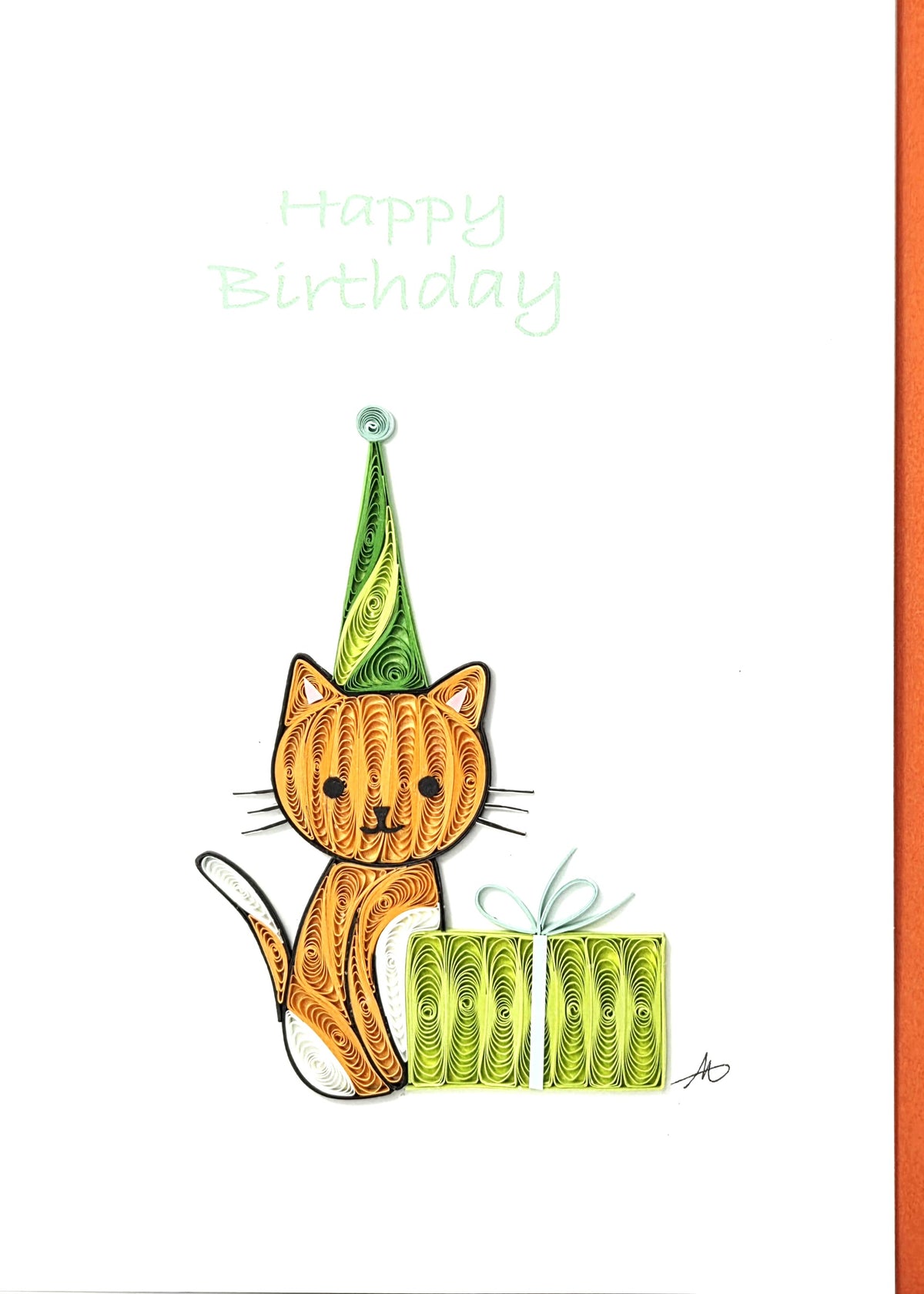 #506 - Happy Birthday Cat With Gift