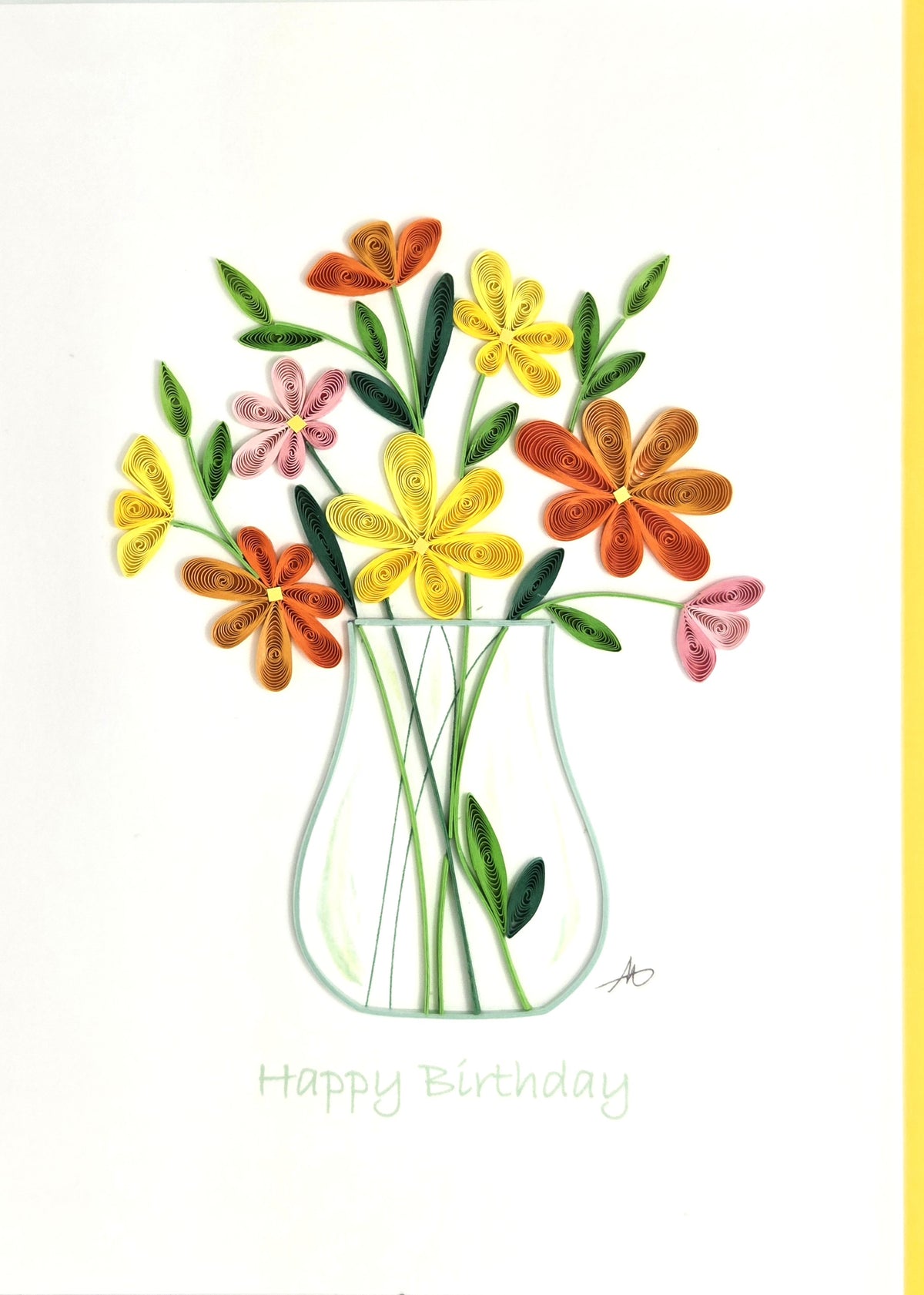 #509 - Happy Birthday Flower Vase