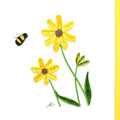 #54 - Daisy flower with bee