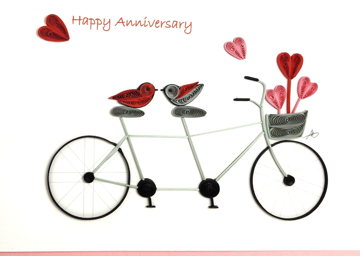 #609 HA - Tandem Bicycle Happy Anniversary