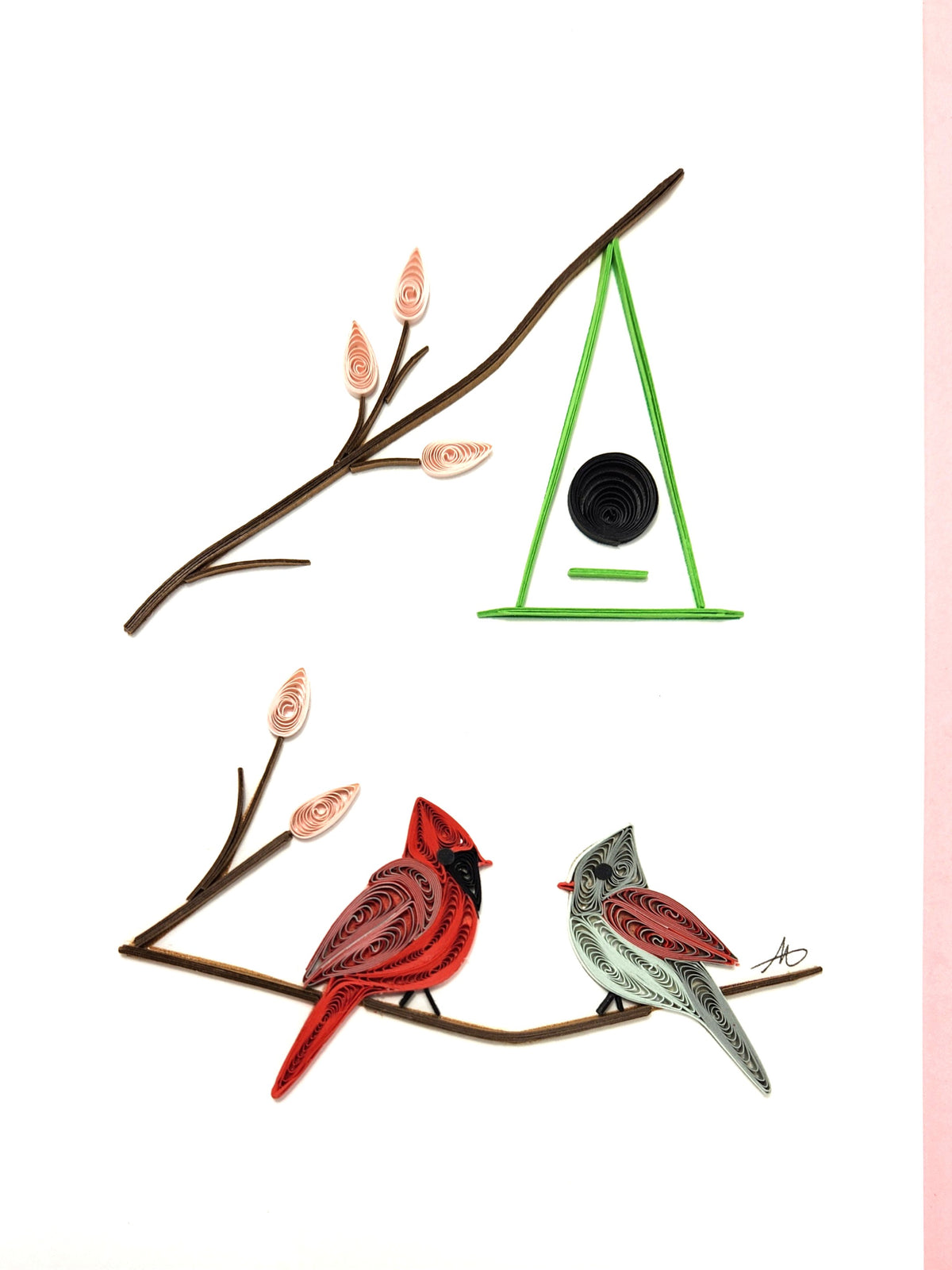 #615 S - Spring Cardinal Couple