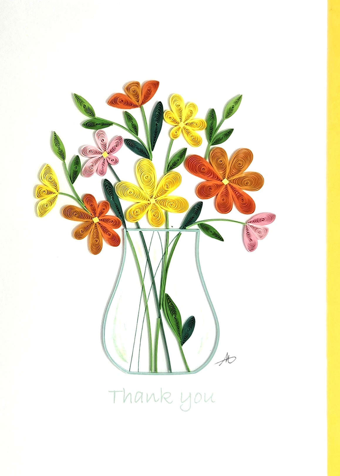 #708 F - Thank You Flowers Vase