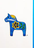 #714 B - Blue Dala Horse