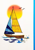 #727 - Sailboat in sunset