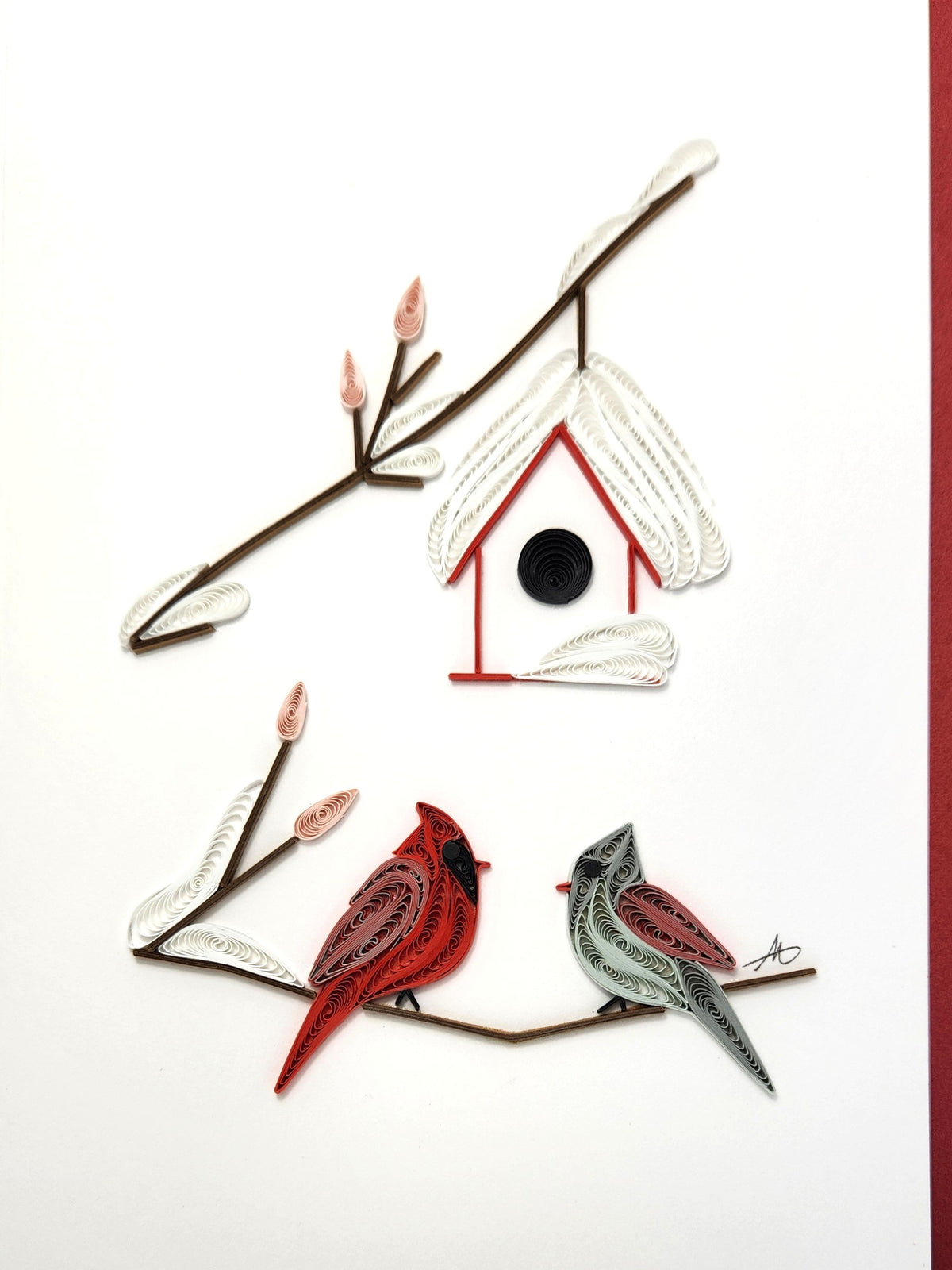 #809 - Winter Cardinal Couple