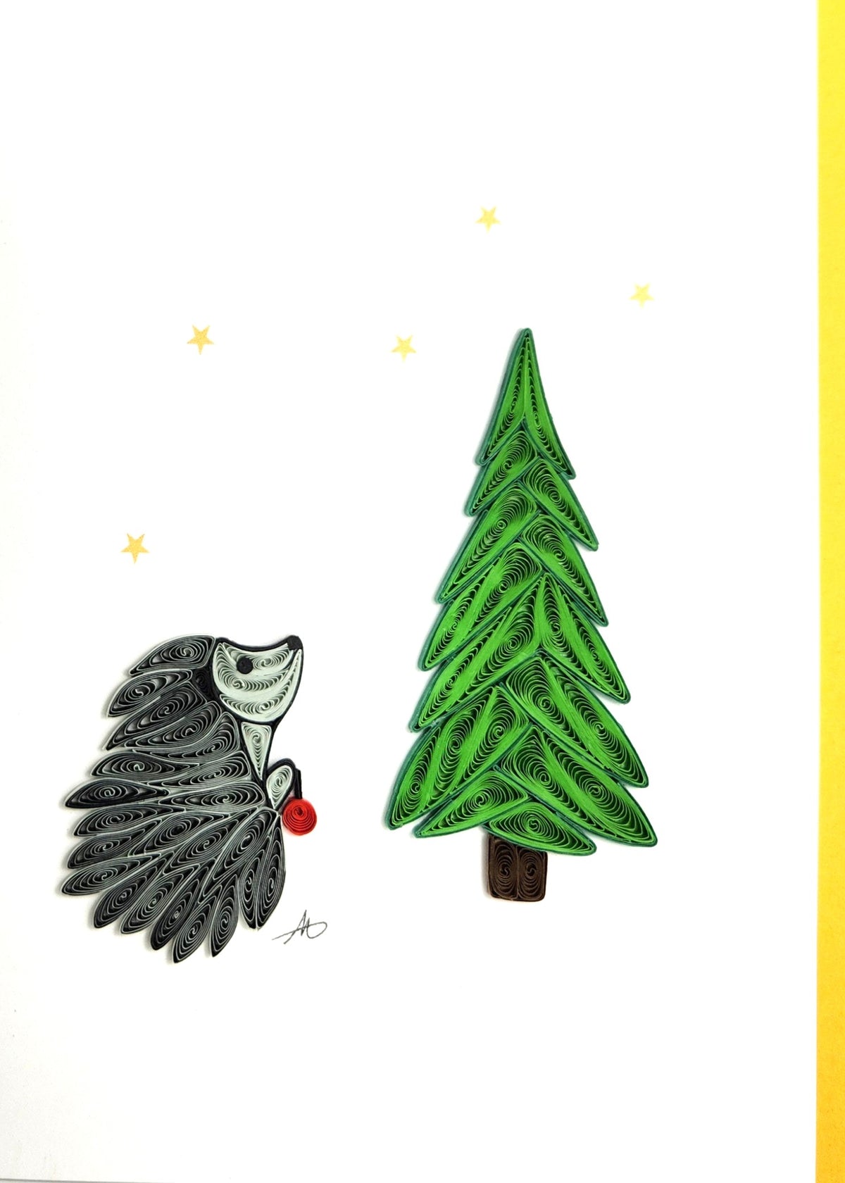#814 - Hedgehog with Christmas tree