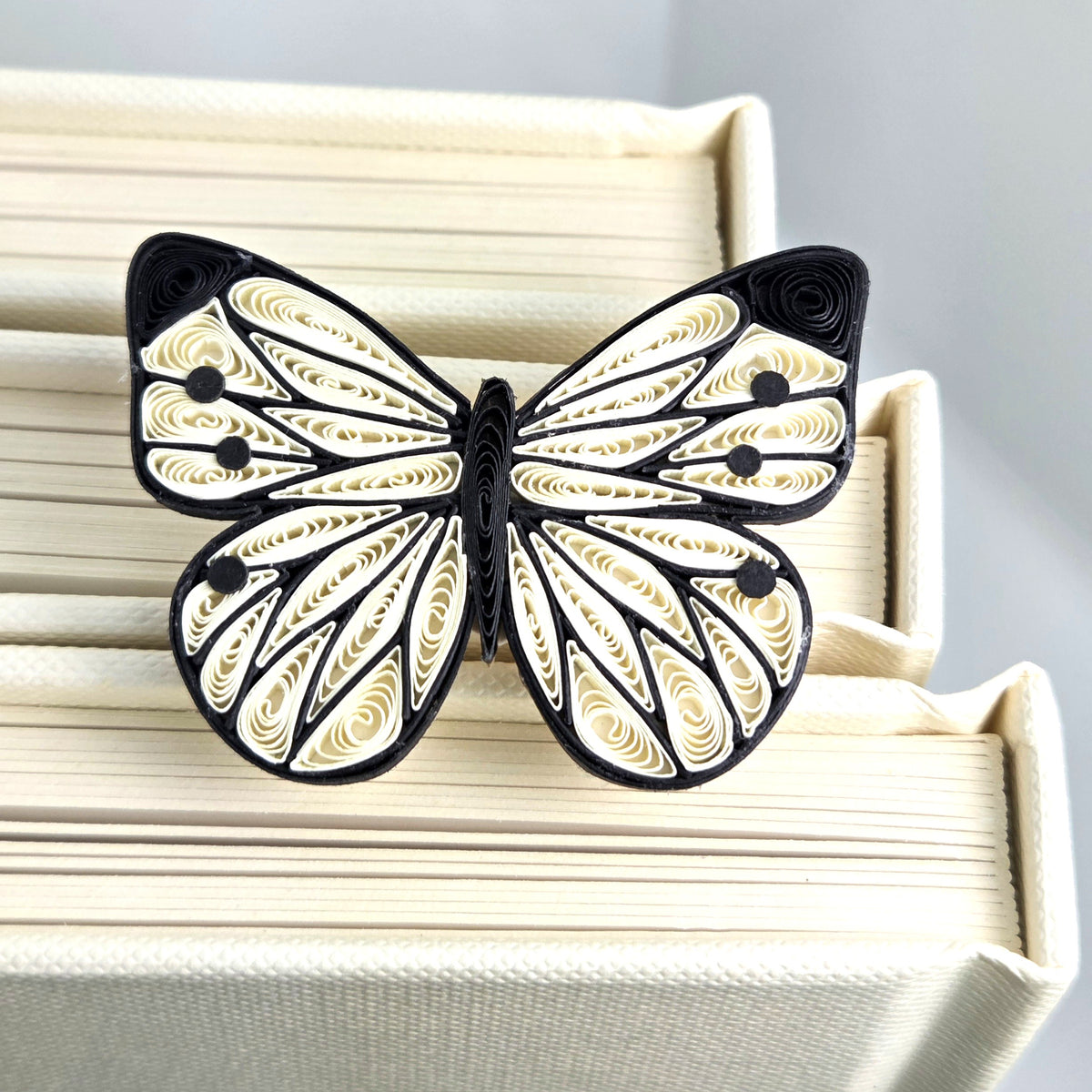 #908-White Butterfly Bookmark