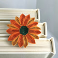 #910-Orange Flower Bookmark
