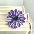 #913-Purple Flower Bookmark