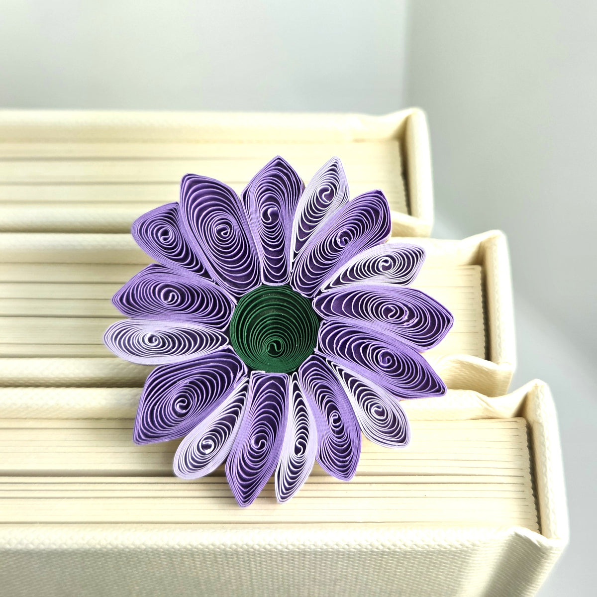 #913-Purple Flower Bookmark